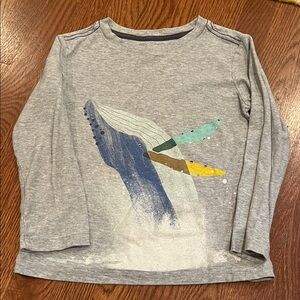 Gray Whale Graphic Long-Sleeve Tea Collection Long-sleeve Top
